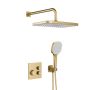 KFA Armatura Malaga Brushed Light Gold 575953039 zestaw prysznicowy podtynkowy termostatyczny z deszczownicą złoty zdj.1