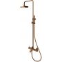 Kohlman Axel Brushed Copper QW277ABC zestaw wannowo-prysznicowy ścienny z deszczownicą miedź zdj.1