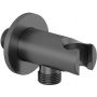 Kludi A-QA 65567N200 przyłącze kątowe z uchwytem czarny zdj.1
