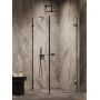 New Trendy Oxia Black AXJ0301WU kabina prysznicowa 90x80 cm prostokątna czarny mat/szkło przezroczyste zdj.3