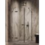 New Trendy Oxia Black AXJ0325WU kabina prysznicowa 90x90 cm kwadratowa czarny mat/szkło przezroczyste zdj.3