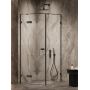 New Trendy Oxia Black AXJ0318 kabina prysznicowa 80x80 cm kwadratowa czarny mat/szkło przezroczyste zdj.3