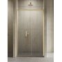 New Trendy Prime Gold Brushed D0791A drzwi prysznicowe 130 cm rozsuwane złoty szczotkowany/szkło przezroczyste zdj.1