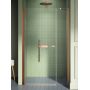 New Trendy New Soleo Copper Brushed D0948A drzwi prysznicowe 120 cm uchylne miedź szczotkowany/szkło przezroczyste zdj.1
