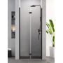 New Trendy Superia Black D1034A drzwi prysznicowe 90 cm składane czarny mat/szkło przezroczyste zdj.1