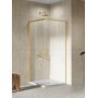 New Trendy Prime D0782AD0783A kabina prysznicowa 90x90 cm kwadratowa złoty szczotkowany/szkło przezroczyste zdj.1