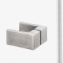 New Trendy Avexa Nickel Brushed EXK8556 kabina prysznicowa 80x80 cm szczotkowany/szkło przezroczyste zdj.4