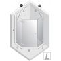 New Trendy Avexa Nickel Brushed EXK8556 kabina prysznicowa 80x80 cm szczotkowany/szkło przezroczyste zdj.2
