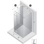 New Trendy Avexa Nickel Brushed EXK8581 kabina prysznicowa 120x100 cm prostokątna szczotkowany/szkło przezroczyste zdj.2