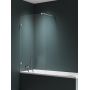 New Trendy Avexa Nickel Brushed EXK8738WP parawan nawannowy 50 cm 1-częściowy szczotkowany/szkło przezroczyste zdj.1