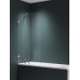 New Trendy Avexa Nickel Brushed EXK8739 parawan nawannowy 60 cm 1-częściowy szczotkowany/szkło przezroczyste zdj.1