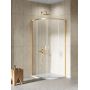 New Trendy Prime Gold Brushed K3589 kabina prysznicowa 90x90 cm półokrągła złoty szczotkowany/szkło przezroczyste zdj.1