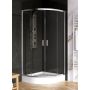 New Trendy Suvia K5111 kabina prysznicowa 80x80 cm półokrągła chrom połysk/szkło przezroczyste zdj.3