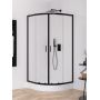 New Trendy Suvia Black K5115 kabina prysznicowa 80x80 cm półokrągła czarny mat/szkło przezroczyste zdj.1