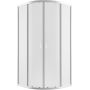 New Trendy Suvia K5119 kabina prysznicowa 80x80 cm półokrągła chrom połysk/szkło matowe zdj.1