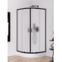 New Trendy Suvia Black K5123 kabina prysznicowa 80x80 cm półokrągła czarny mat/szkło matowe zdj.1