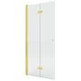 New Trendy New Soleo Gold Shine K5763 ścianka prysznicowa walk-in 90 cm złoty połysk/szkło przezroczyste zdj.1