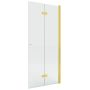 New Trendy New Soleo Gold Shine K5764 ścianka prysznicowa walk-in 90 cm złoty połysk/szkło przezroczyste zdj.1