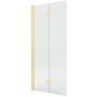 New Trendy New Soleo Gold Brushed K5777 ścianka prysznicowa walk-in 120 cm złoty szczotkowany/szkło przezroczyste zdj.1