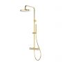 Oltens Vassa 36508800 zestaw prysznicowy ścienny termostatyczny z deszczownicą złoty połysk zdj.1
