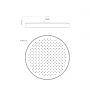 Oltens Regna 37009300 deszczownica 32x32 cm okrągła czarny mat zdj.2
