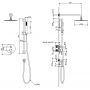 Omnires Y SYSY47CPB zestaw prysznicowy podtynkowy z deszczownicą miedź zdj.2