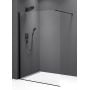 Polysan Modular Shower MS1120B ścianka prysznicowa walk-in 120 cm czarny mat/szkło przezroczyste zdj.1