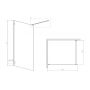 Radaway Essenza Pro 8 Black 10120505401 ścianka prysznicowa walk-in 50 cm czarny mat/szkło przezroczyste zdj.2