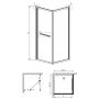 Radaway Alienta SD I 101919900101 kabina prysznicowa 80x80 cm kwadratowa chrom połysk/szkło przezroczyste zdj.2