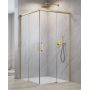 Radaway Idea 8 Brushed Gold KDD 103701009901R kabina prysznicowa część prawa 100x100 cm złoty szczotkowany/szkło przezroczyste zdj.1