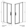 Radaway Idea 6 Brushed Nickel DWJ 3870229101L drzwi prysznicowe 115 cm rozsuwane nikiel szczotkowany/szkło przezroczyste zdj.2