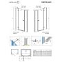 Radaway Fuenta Chrome DWJ+S 13840320101R drzwi prysznicowe 130 cm uchylne chrom połysk/szkło przezroczyste zdj.2