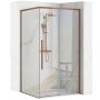 Rea Solar Brush Copper REAK9512 kabina prysznicowa 90x90 cm kwadratowa miedź szczotkowany/szkło przezroczyste zdj.1