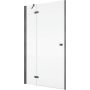 Ronal Annea AN13G08002607 drzwi prysznicowe 80 cm uchylne gunmetal szczotkowany/szkło przezroczyste zdj.1