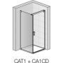 SanSwiss Cadura CAT10705007 ścianka prysznicowa 70 cm zdj.2