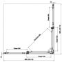SanSwiss Divera D22SE2B0905007 kabina prysznicowa 90x90 cm kwadratowa srebrny połysk/szkło przezroczyste zdj.2