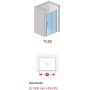 SanSwiss Top Line S TLS2G1500407 drzwi prysznicowe 150 cm rozsuwane do wnęki zdj.2