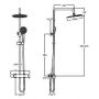Roca Vega Plus A5A9A6EC00 zestaw prysznicowy ścienny z deszczownicą chrom zdj.2