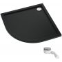 Schedpol Caspar New Black Matt 32333CMG brodzik półokrągły z syfonem 80x80 cm czarny zdj.1