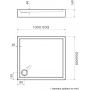 Schedpol Medium Black Matt 34736CMG brodzik prostokątny 100x80 cm czarny zdj.2