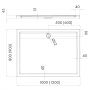 Schedline Estra 3SPE3P80100 brodzik prostokątny 100x80 cm biały zdj.2