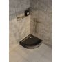 Schedline Favory Plus Black Stone 3STF1O9090CST brodzik półokrągły z syfonem 90x90 cm czarny zdj.4