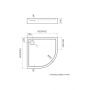 Schedline Favory Plus Black Stone 3STF1O9090CST brodzik półokrągły z syfonem 90x90 cm czarny zdj.2