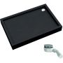 Schedline Favory Plus Black Stone 3STF1P80100CST brodzik prostokątny z syfonem 100x80 cm czarny zdj.1