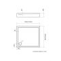 Schedline Favory Plus Black Stone 3STF1P80100CST brodzik prostokątny z syfonem 100x80 cm czarny zdj.2