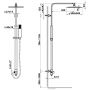 Sapho 120229 zestaw prysznicowy ścienny z deszczownicą chrom zdj.2