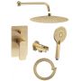 Sapho Spy PY421901 zestaw prysznicowy podtynkowy złoty zdj.1