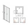 Sanplast TX 600271122038401 drzwi prysznicowe 90 cm składane zdj.2