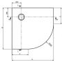Sanplast Fris 602331225001400 kabina z brodzikiem 80x80 cm półokrągła biały połysk/szkło przezroczyste zdj.3