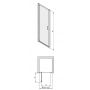 Sanplast Basic 600450105038400 drzwi prysznicowe 90 cm uchylne do wnęki zdj.2